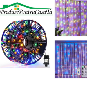 Instalatie Rola 100 m + Instalatie perdea cu fir de cupru si telecomanda multicolor