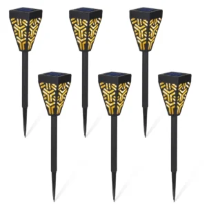 Set de 6 lampi solare decorative pentru gradina, cu lumina alba calda