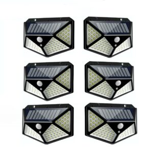 Set 6 x Lampa cu incarcare solara pentru exterior, 100 LED