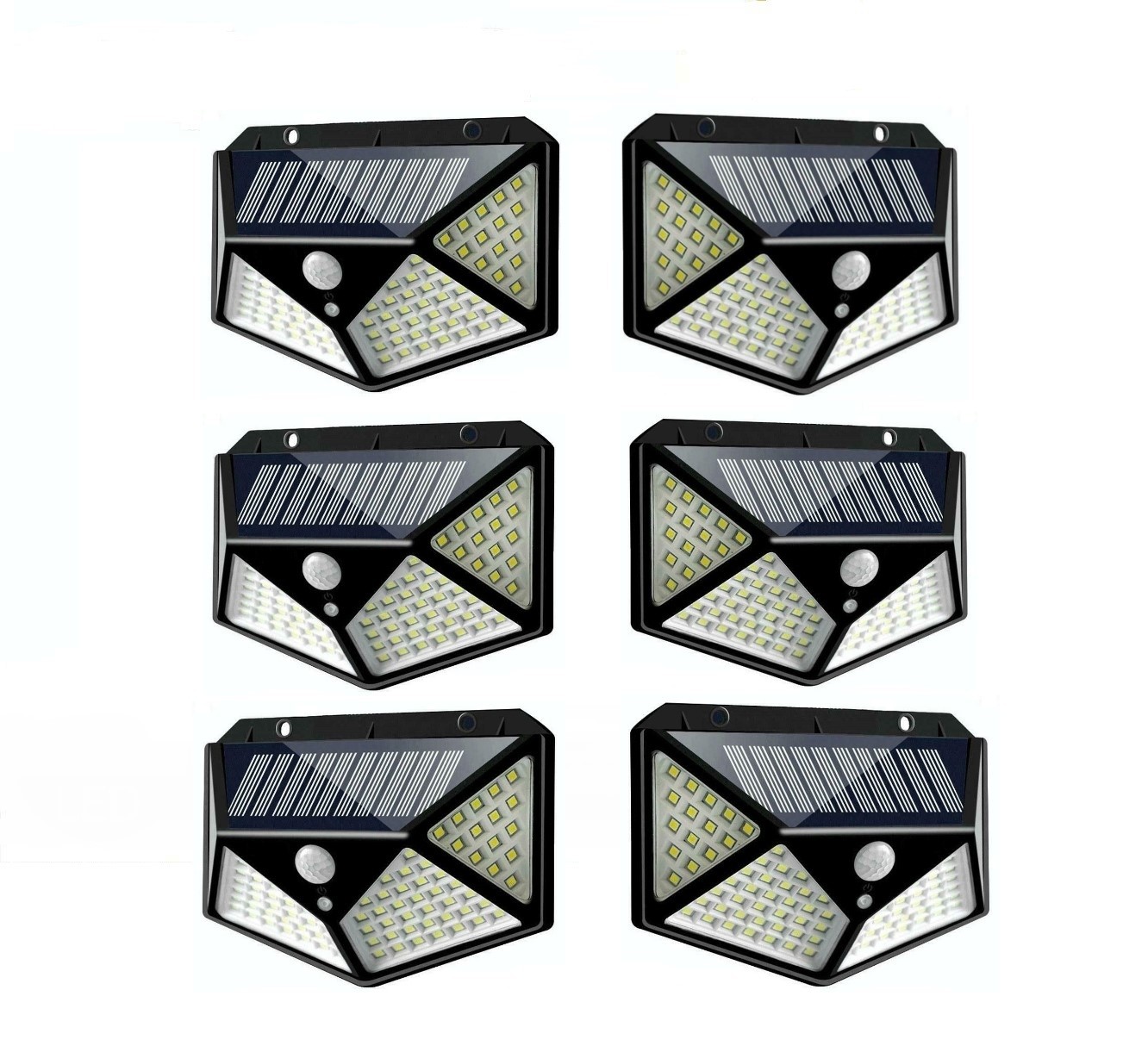 Set 6 x Lampa cu incarcare solara pentru exterior, 100 LED