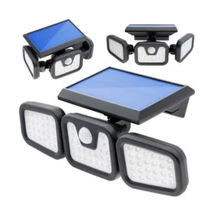 Proiector solar pentru perete 74 LED, lumina rece