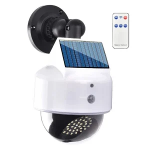 2 x Lampa solara cu senzor de miscare si telecomanda, tip camera video falsa